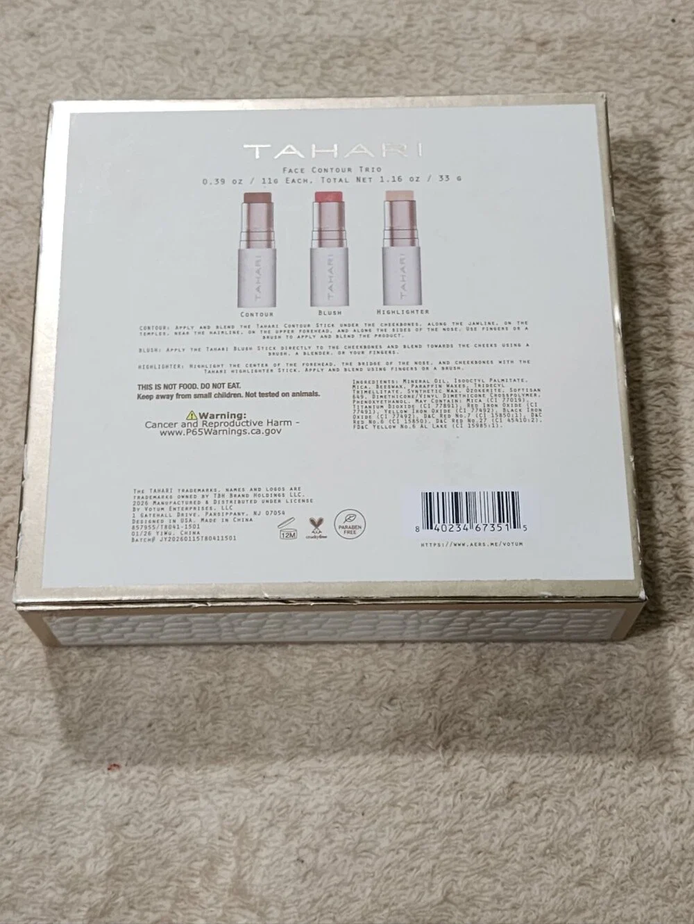 Tahari Makeup Face Contour Trio New